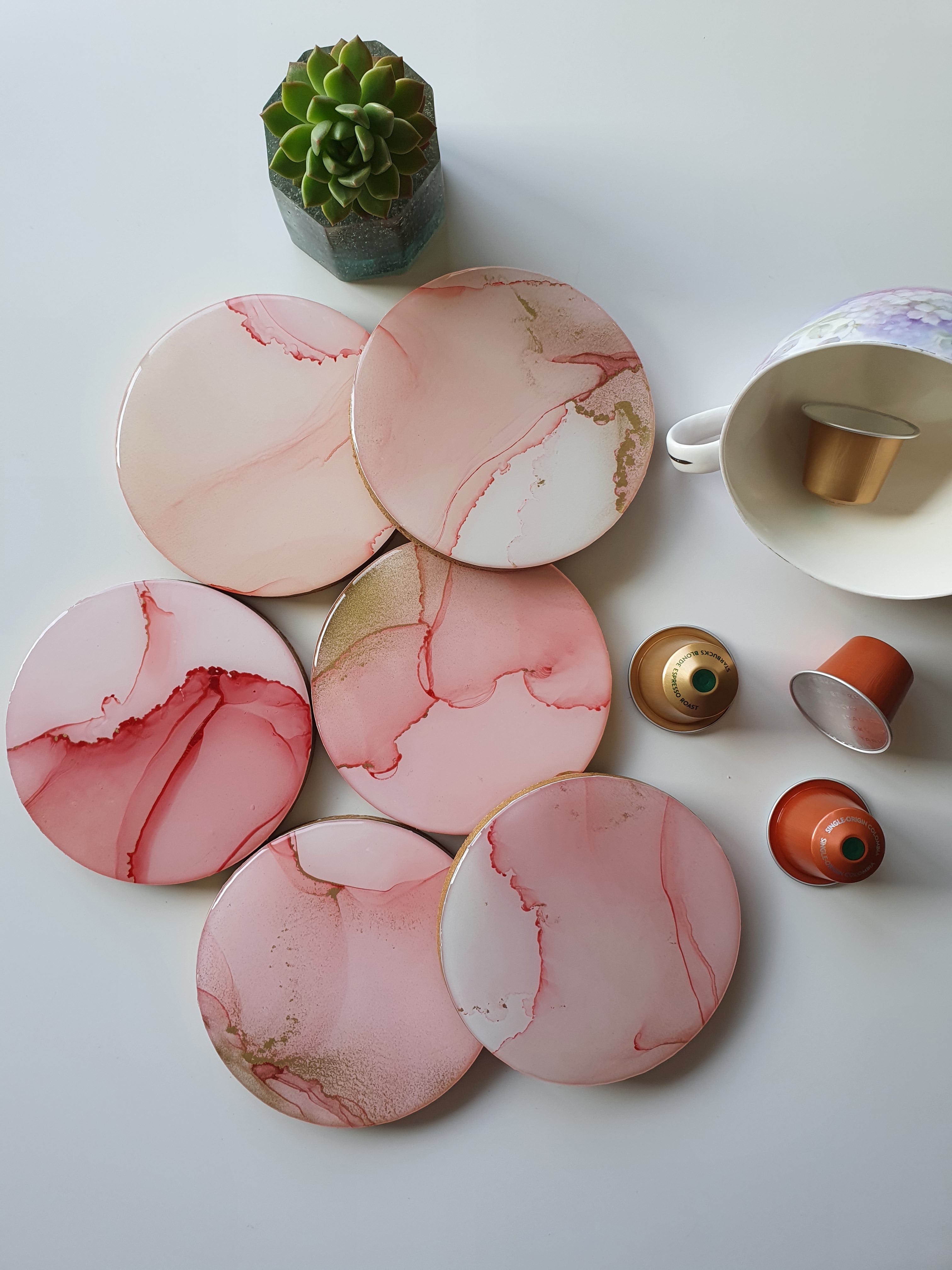 How do I write my name on a resin coaster?