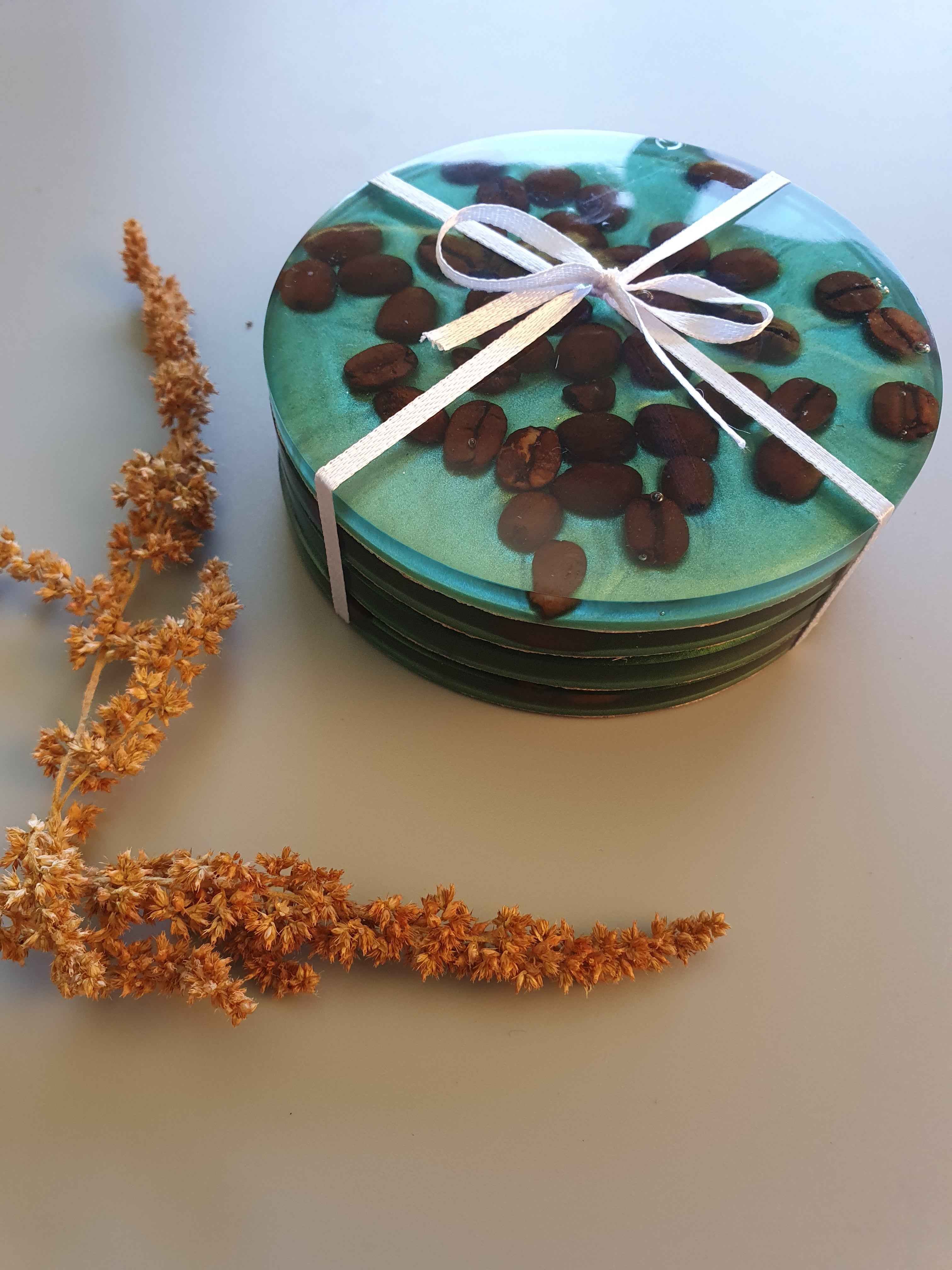 Coffee Bean Coasters - Made to Order