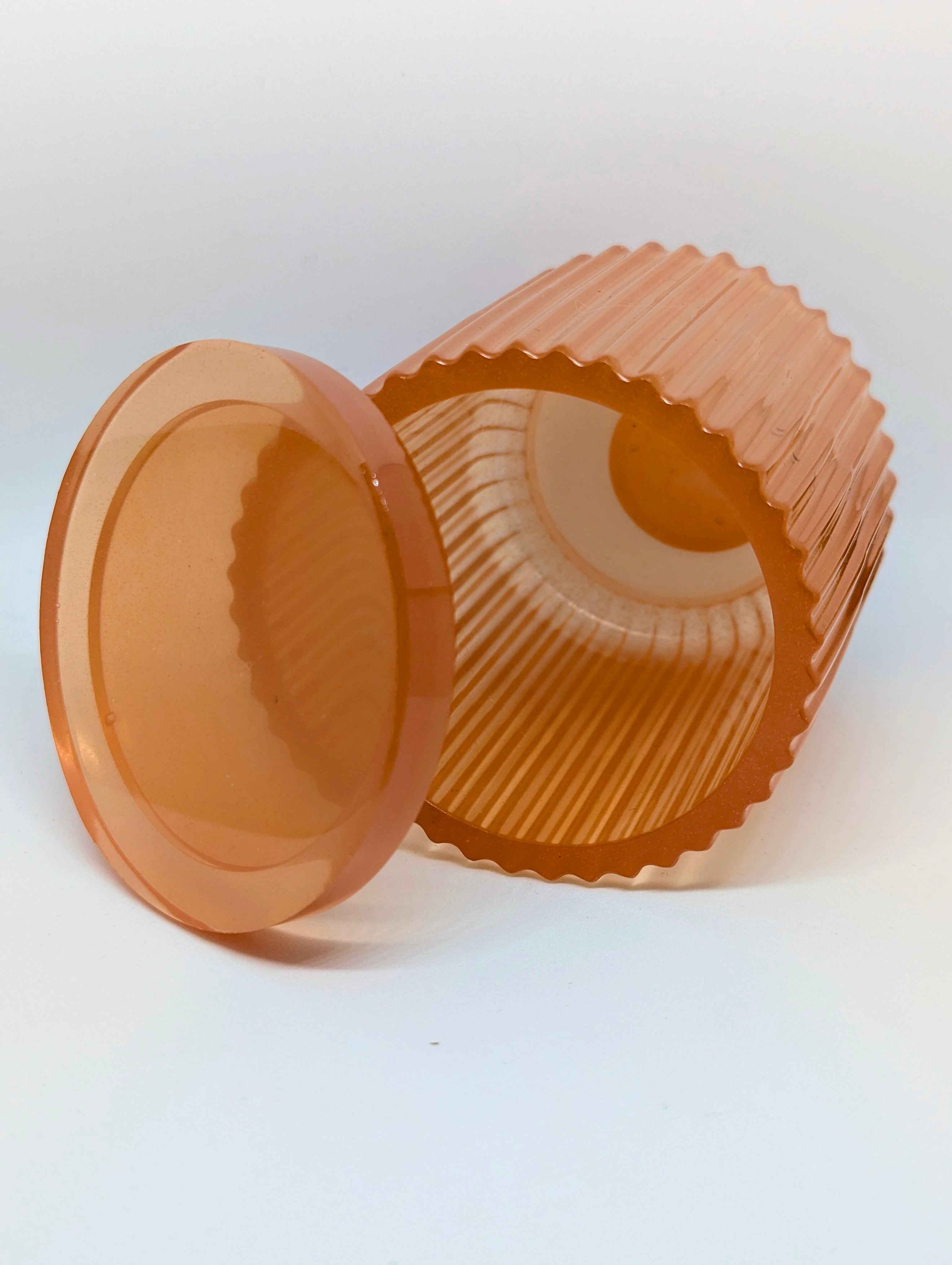 Ribbed Jars - Orange