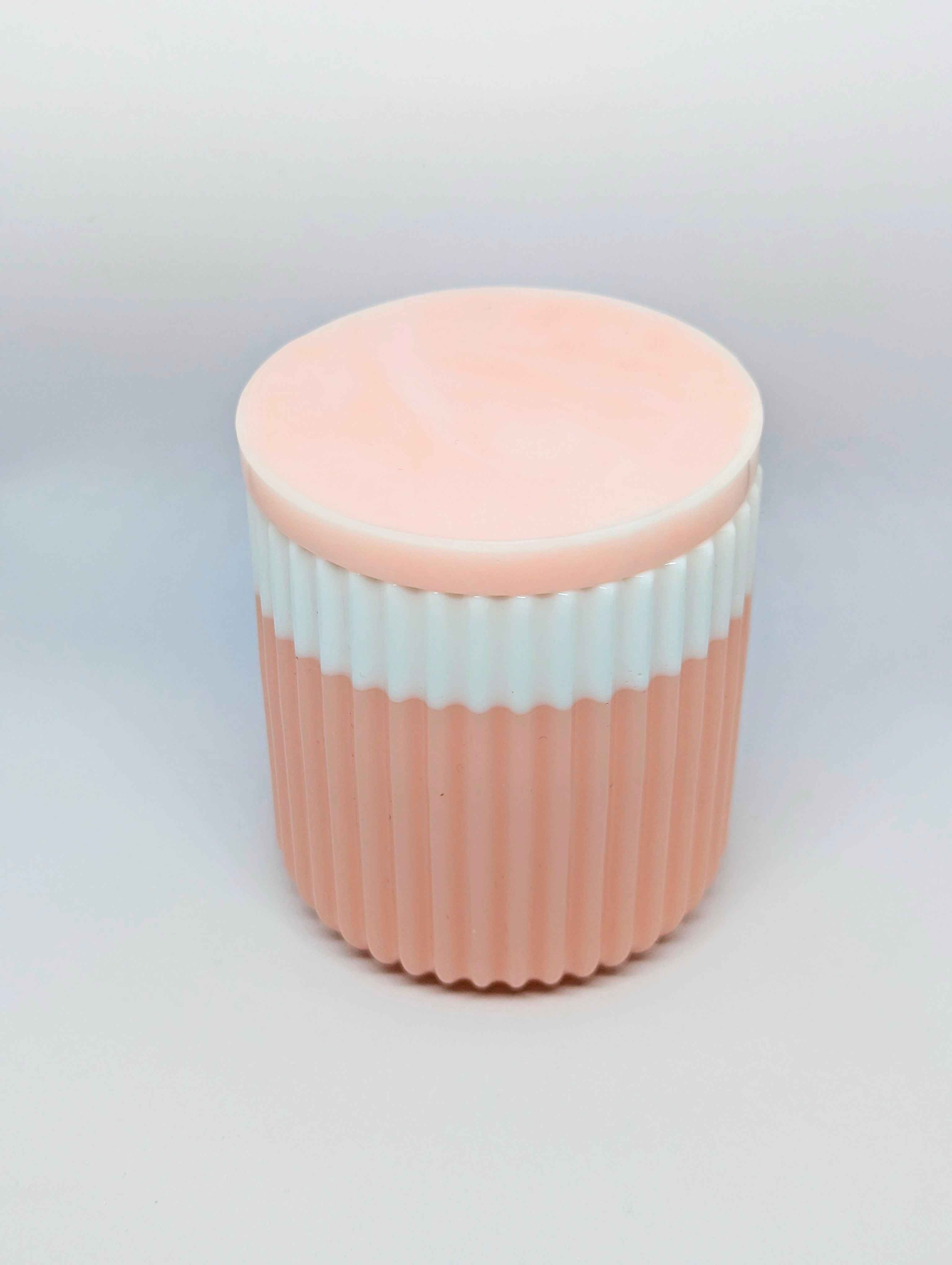 Ribbed Jars - Pink/White