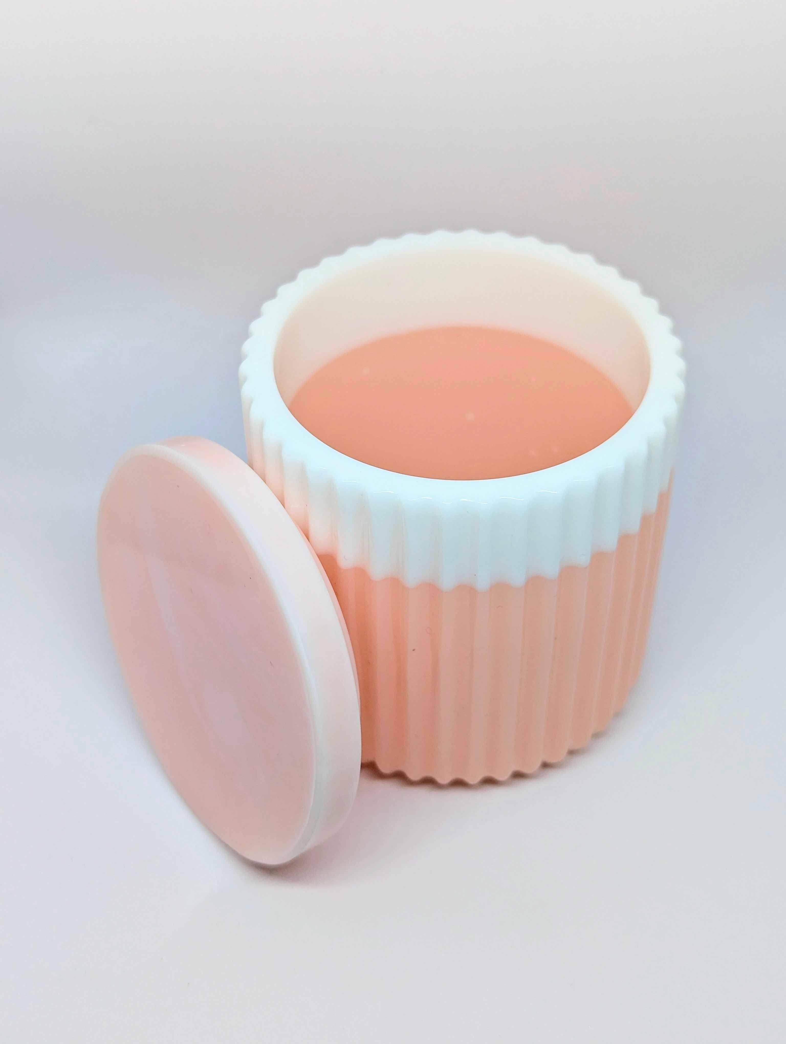 Ribbed Jars - Pink/White
