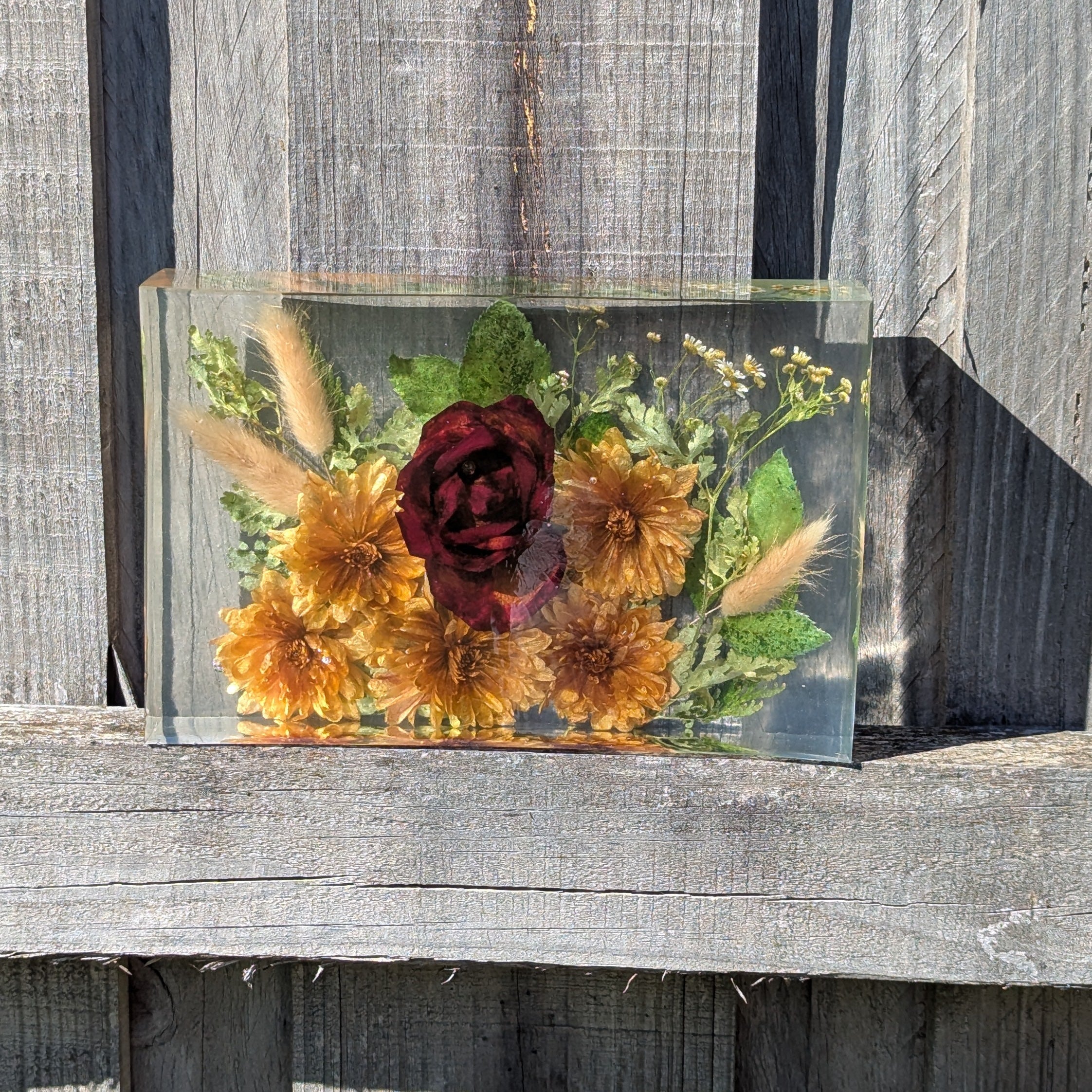 Medium Decorative Rectangle Resin Flower Preservation