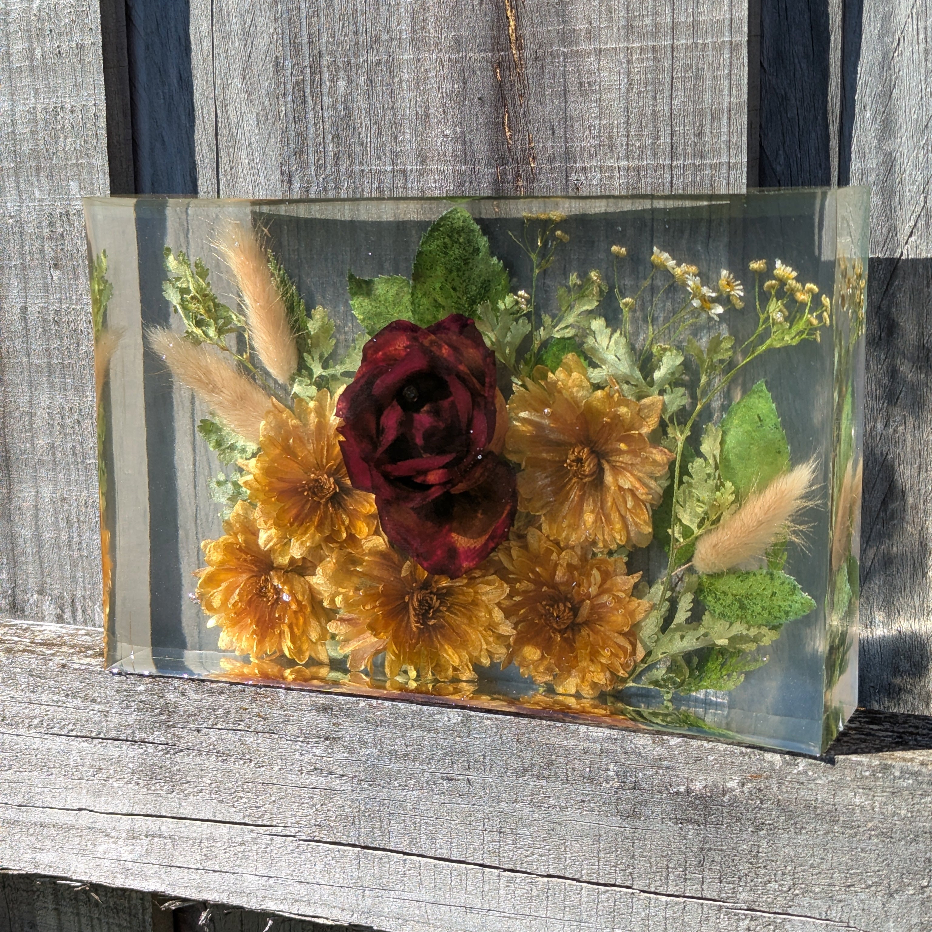 Medium Decorative Rectangle Resin Flower Preservation
