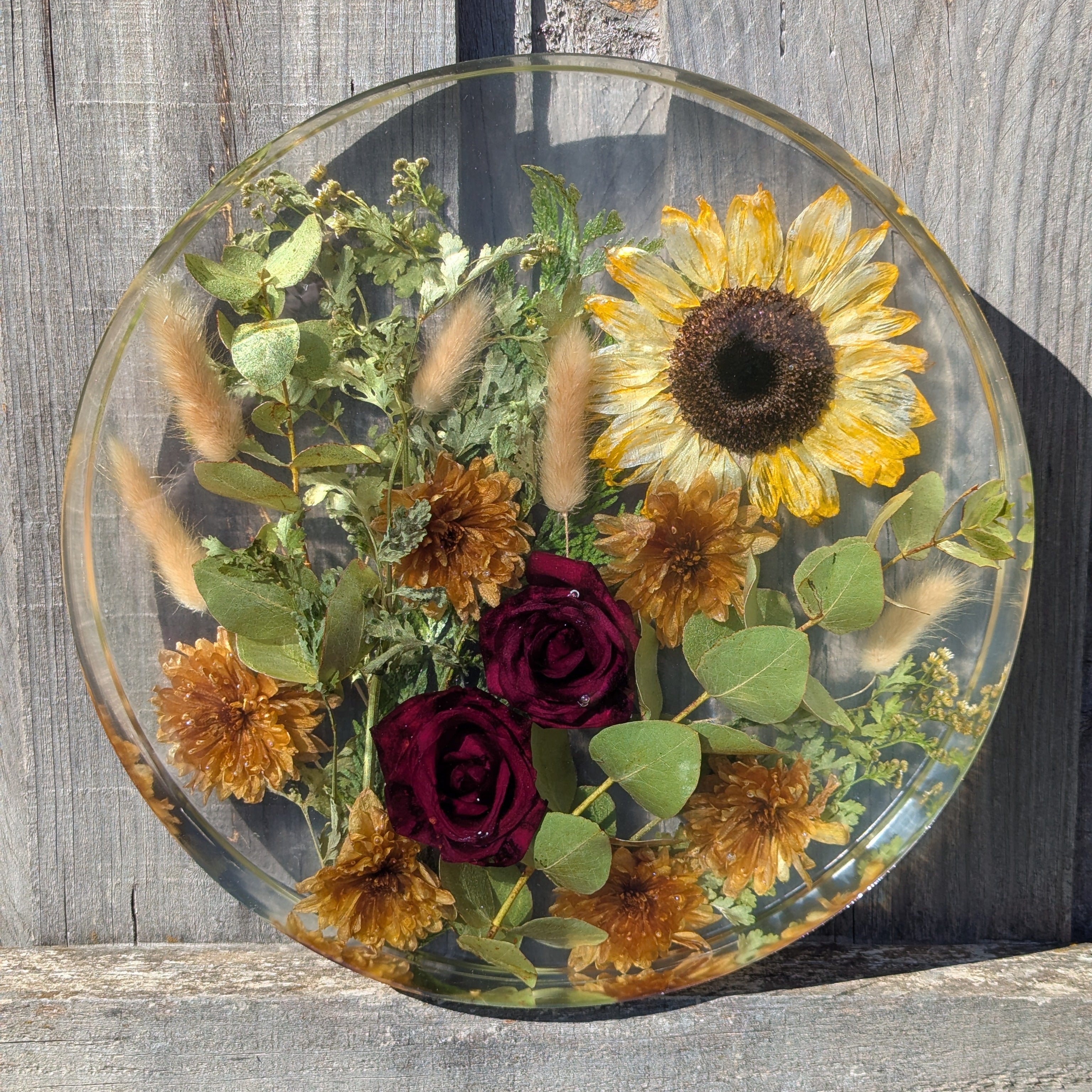 Large Decorative Round Resin Flower Preservation