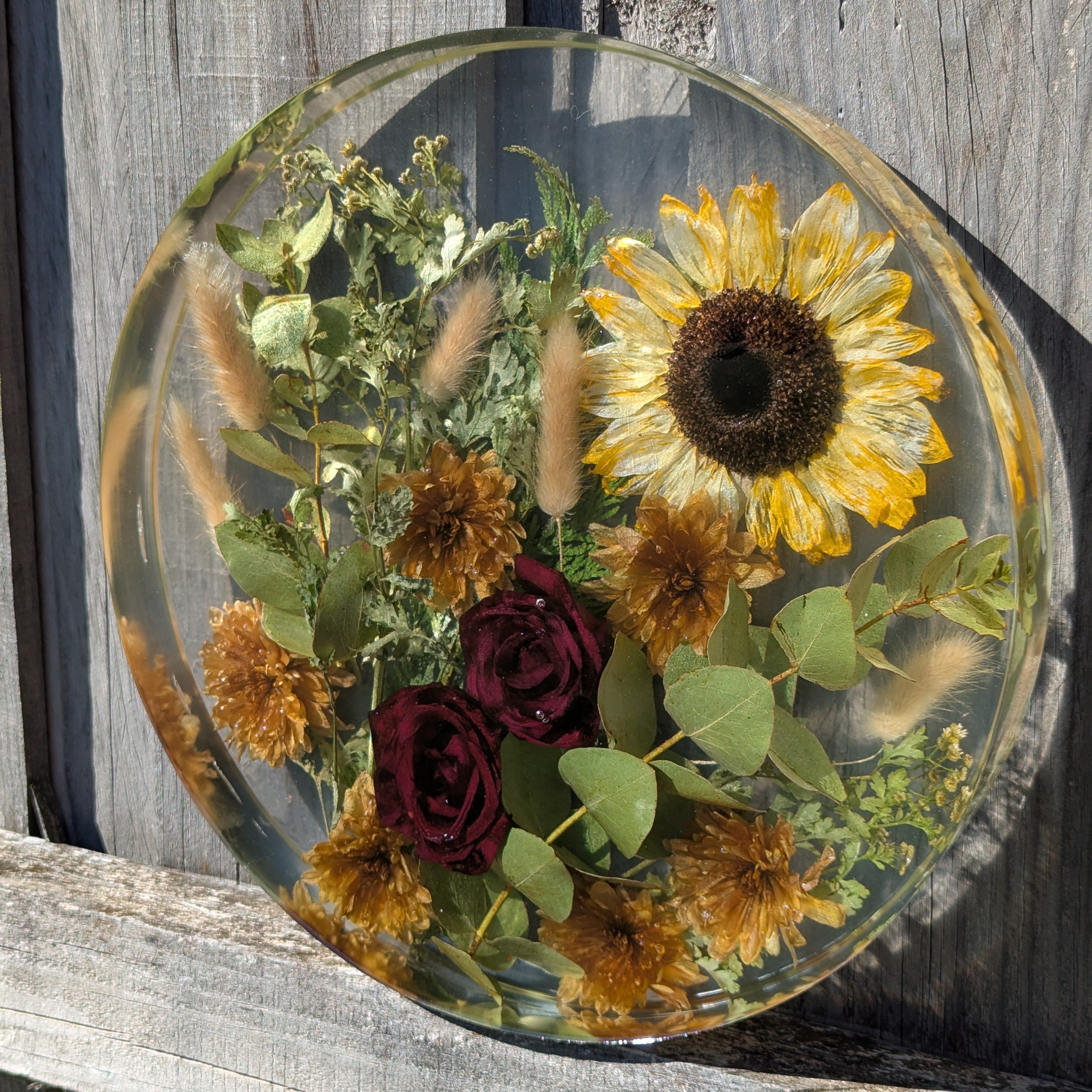 Large Decorative Round Resin Flower Preservation