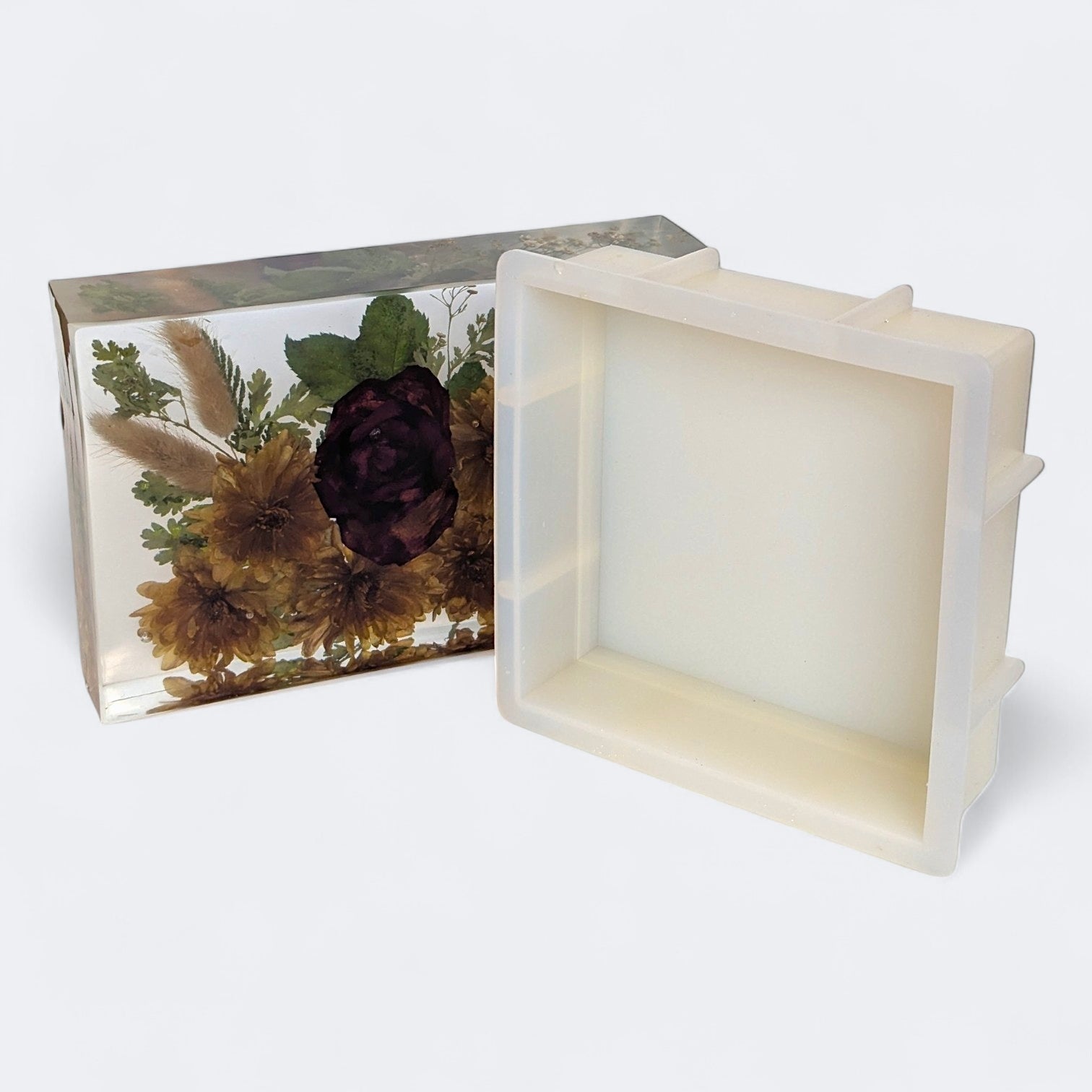 Medium Decorative Square Resin Flower Preservation