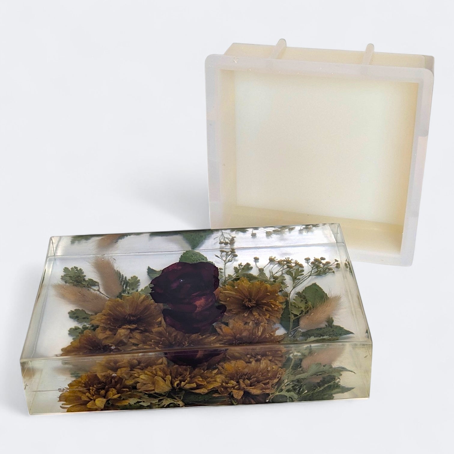 Medium Decorative Square Resin Flower Preservation