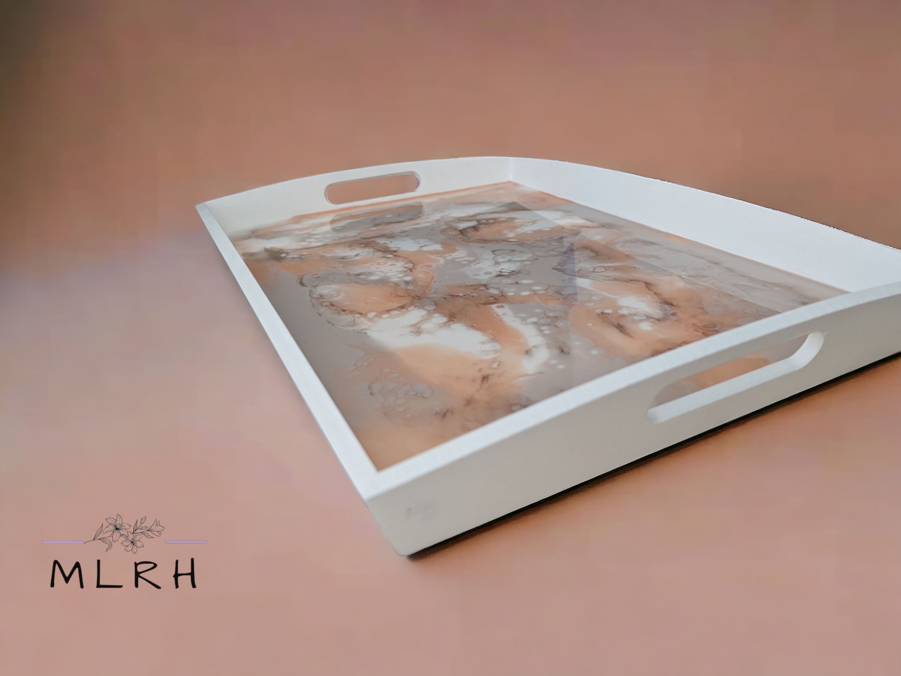 Large Display Tray - Pink Marble