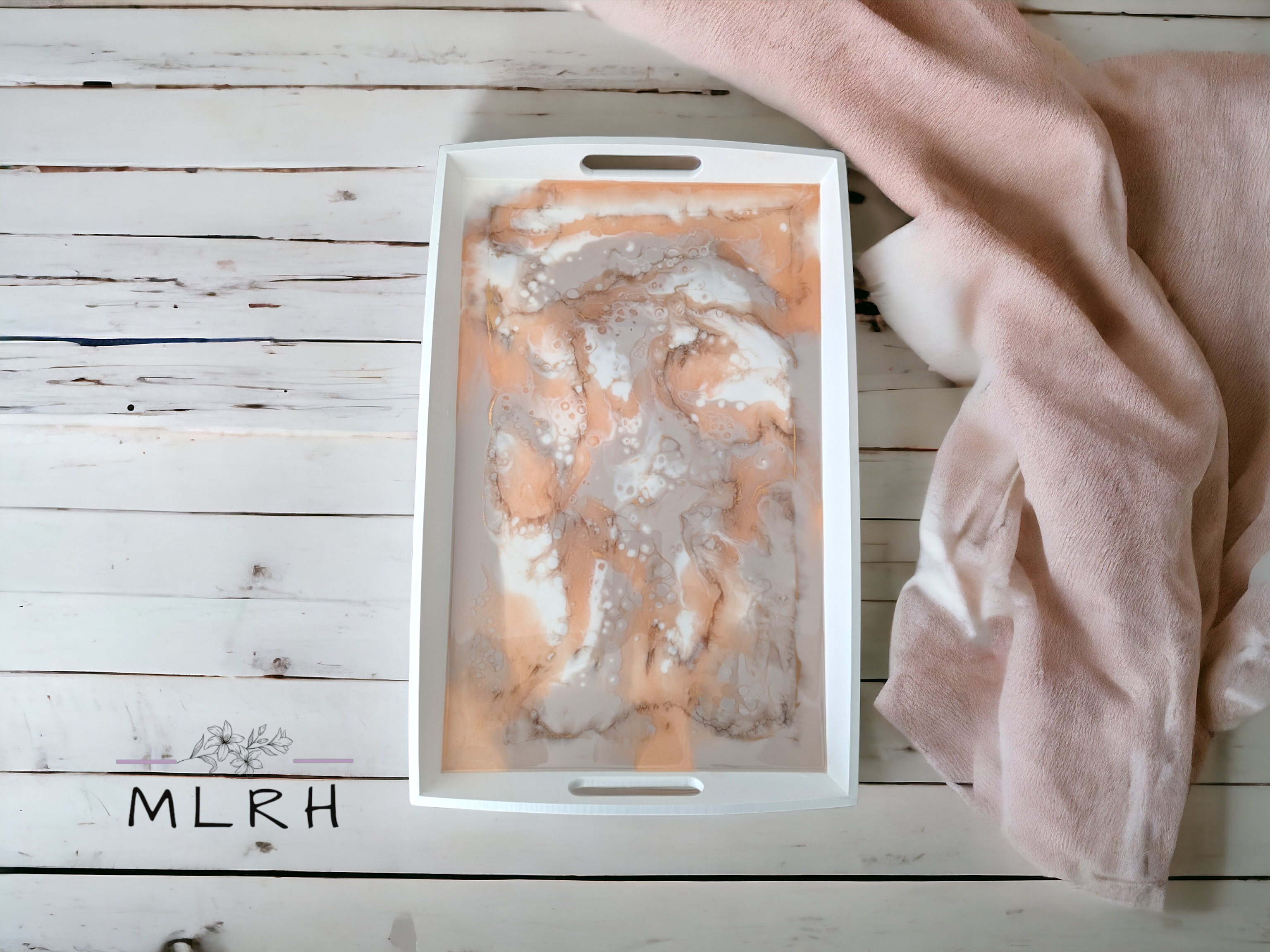 Large Display Tray - Pink Marble