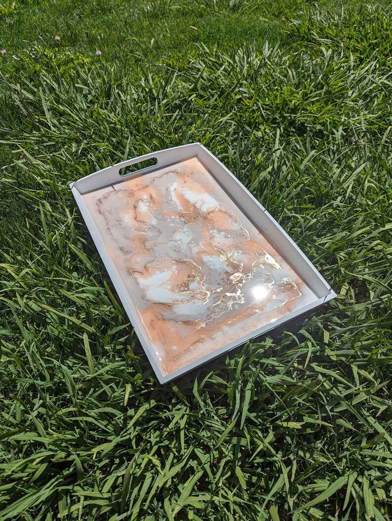Large Display Tray - Pink Marble