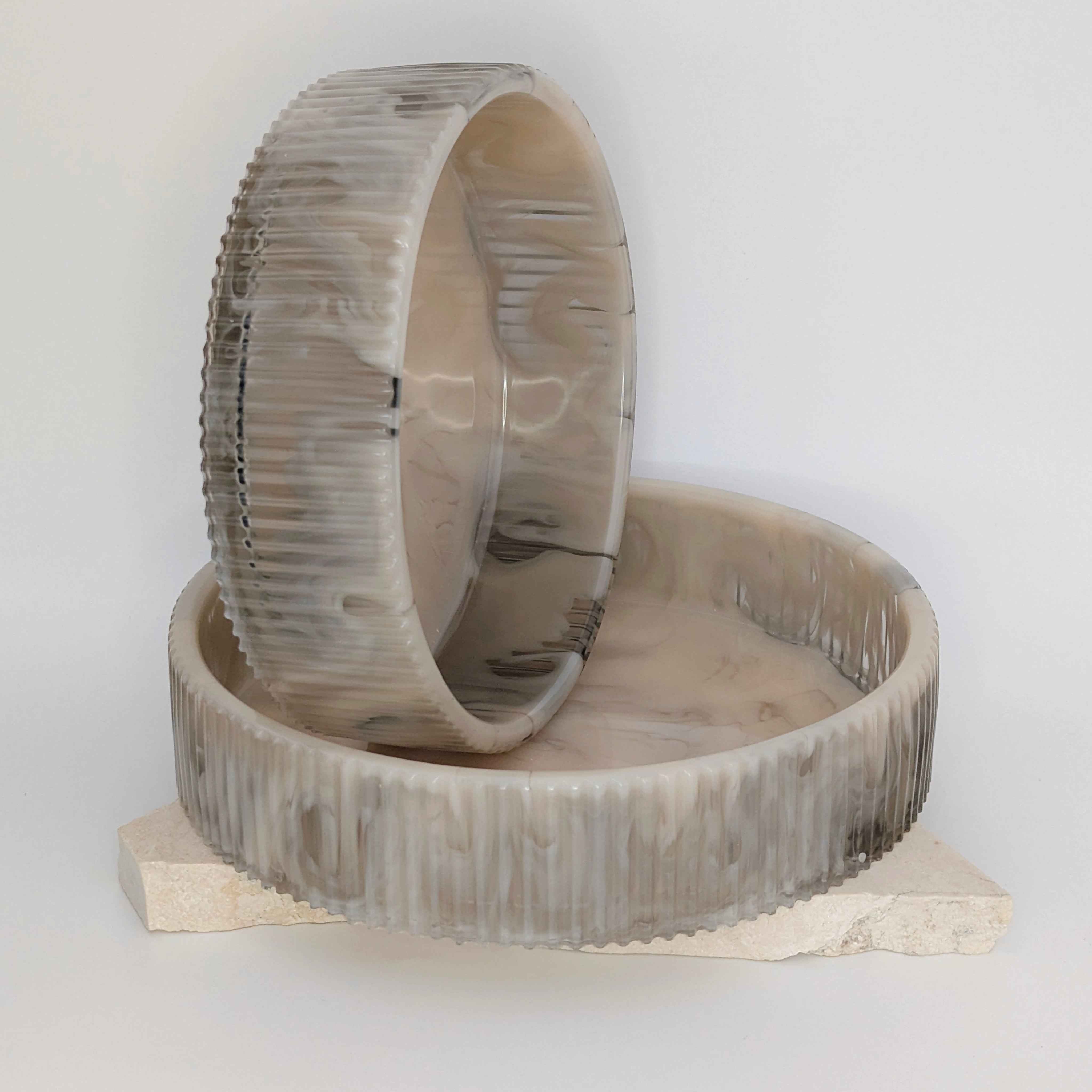 Ribbed Serving Bowls - Medium & Large