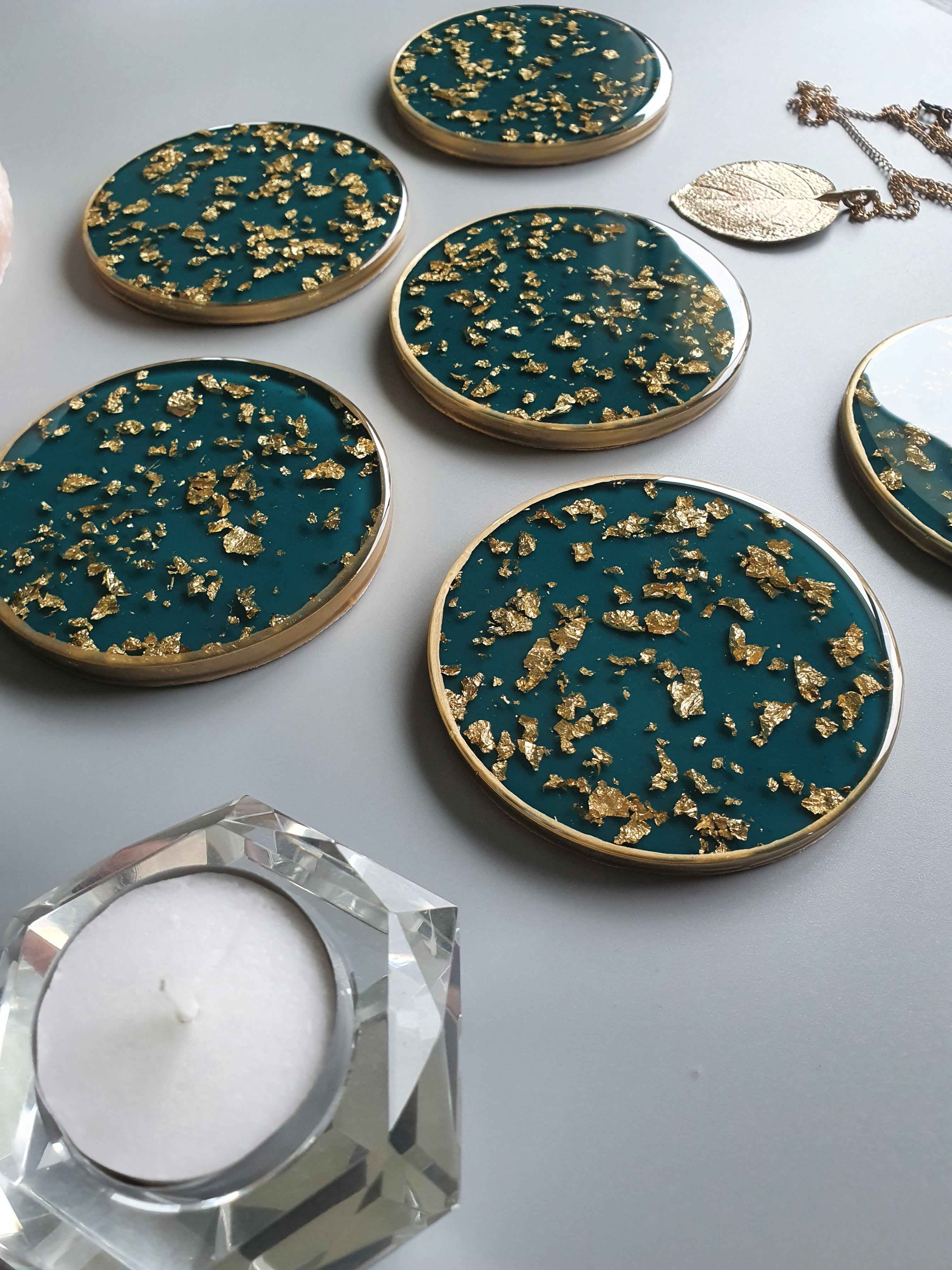 Lux Coasters - Turquoise - Made to Order