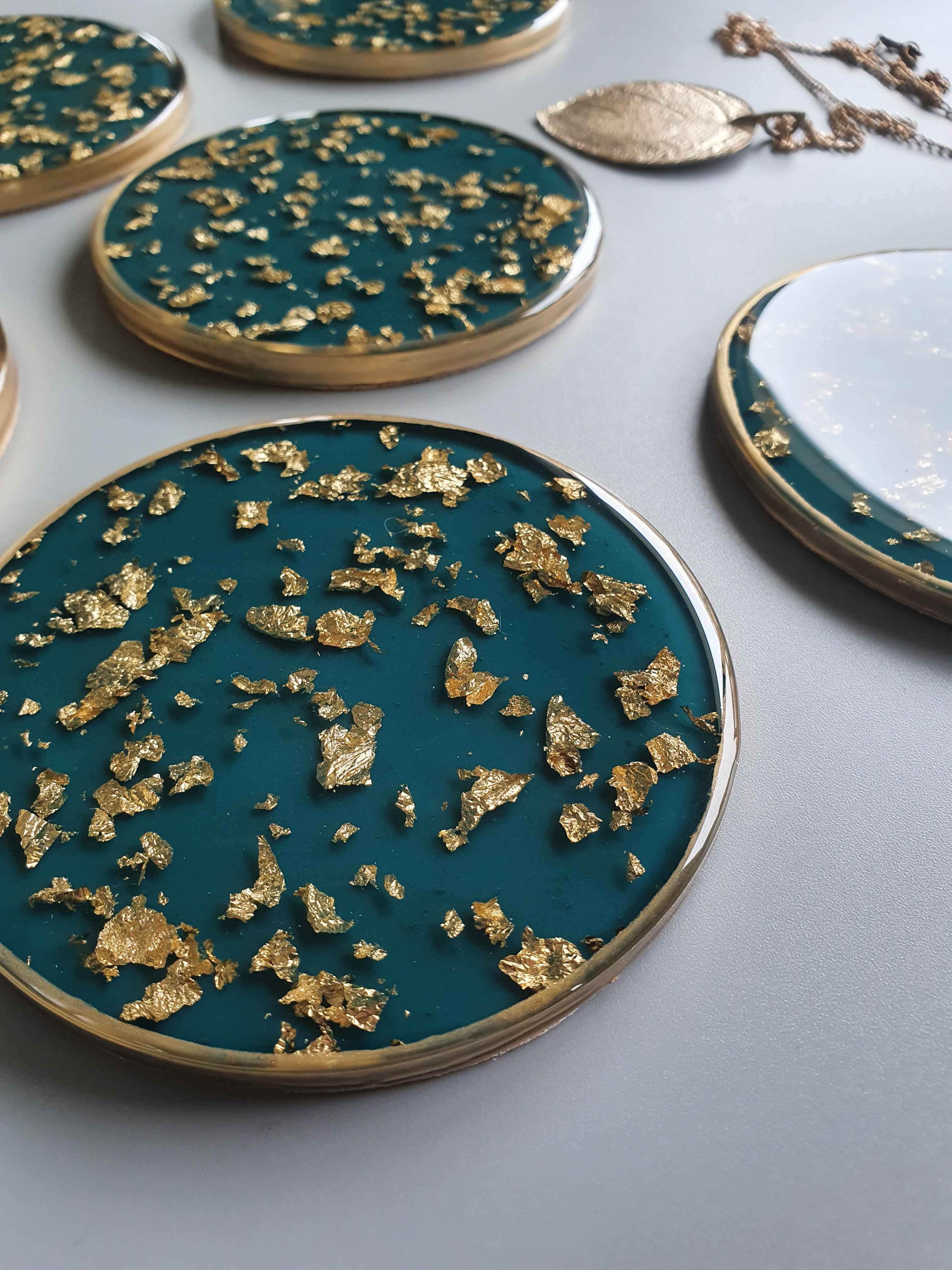 Lux Coasters - Turquoise - Made to Order