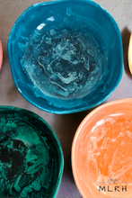 Load image into Gallery viewer, Mylittleresinhobby or MLRH resin Florence Bowls that bring a pop of colour to your dinner table. 
