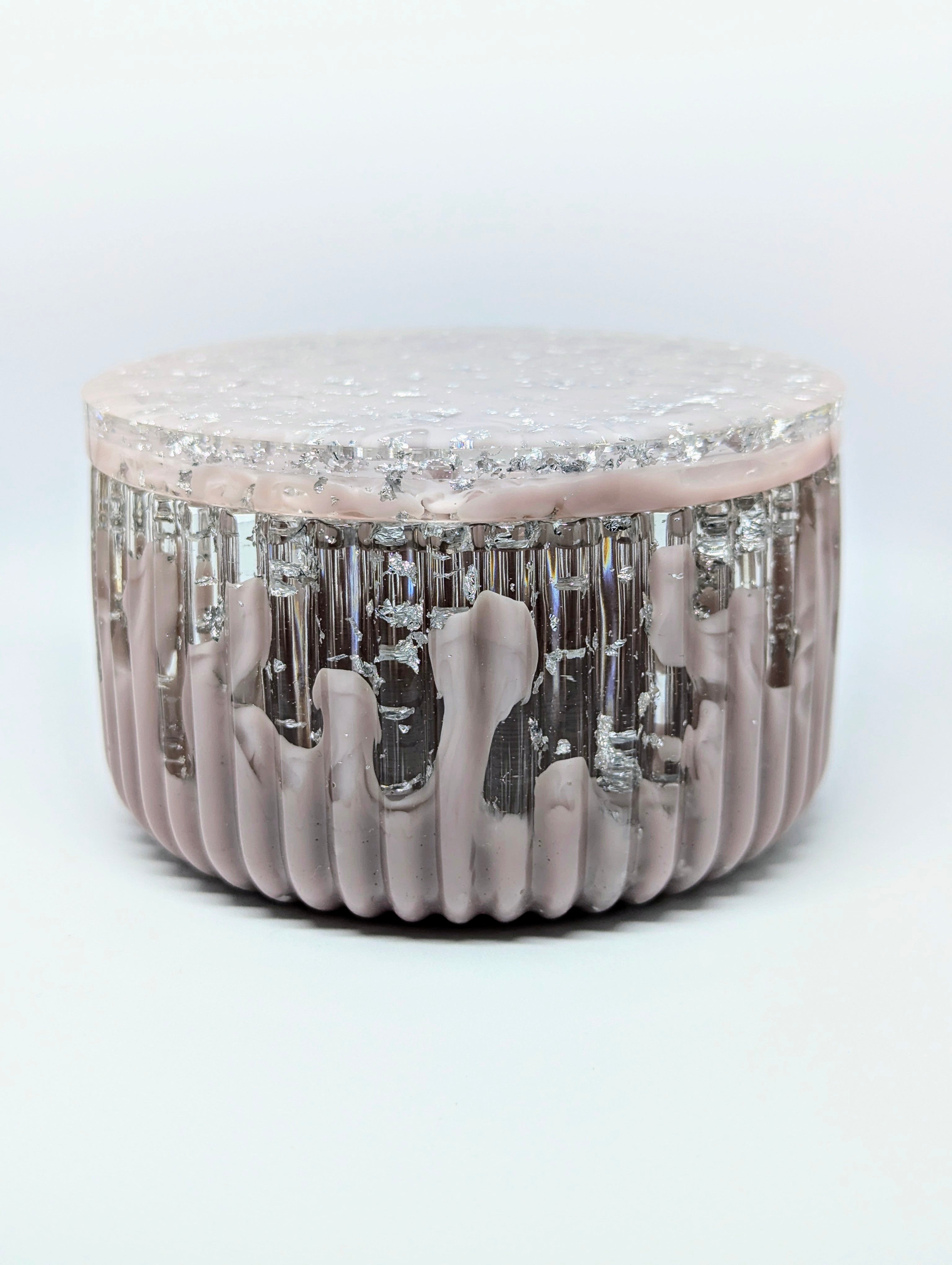 Large Ribbed Jar - Purple